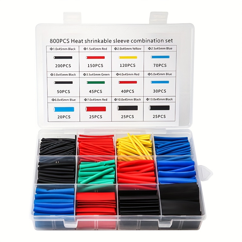 800PCS Heat shrink tubing in box