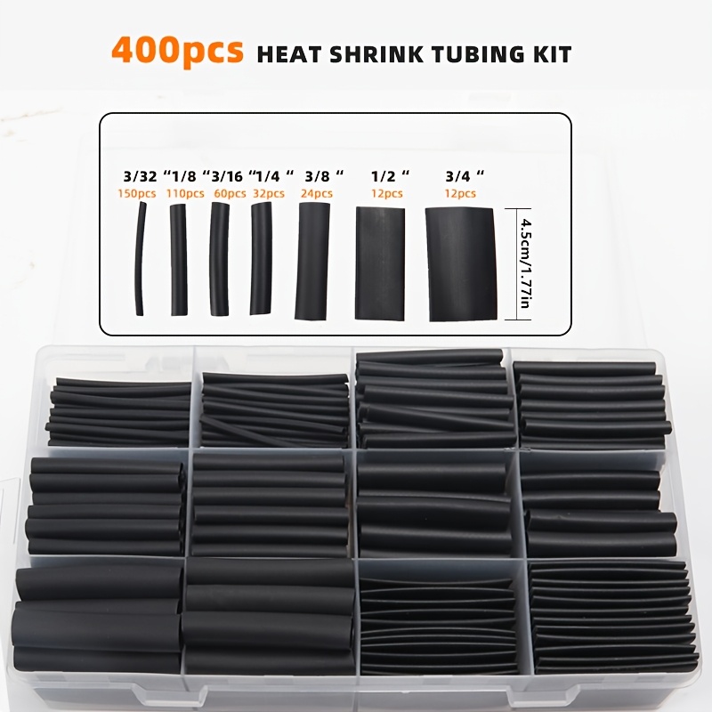 400PCS Heat shrink tubing in box