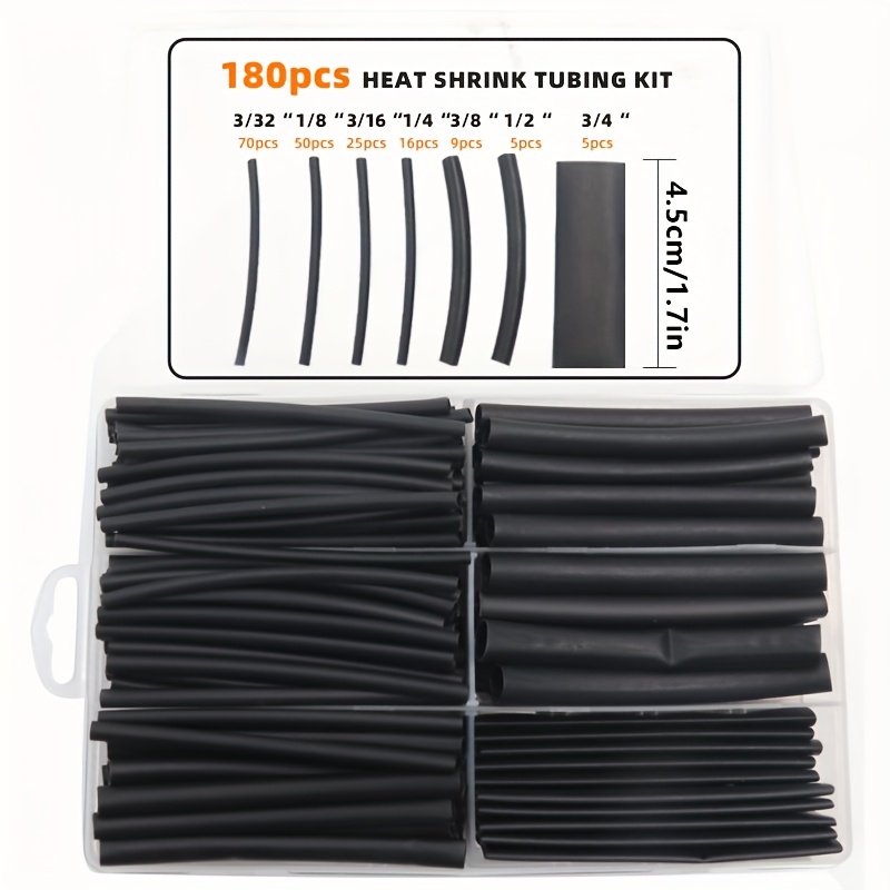 180PCS Heat shrink tubing in box